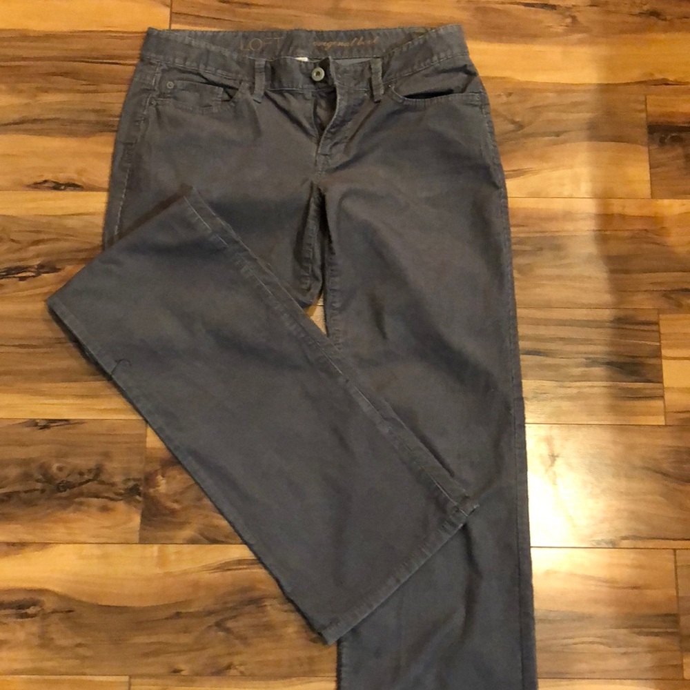 Loft gray boot cut cords